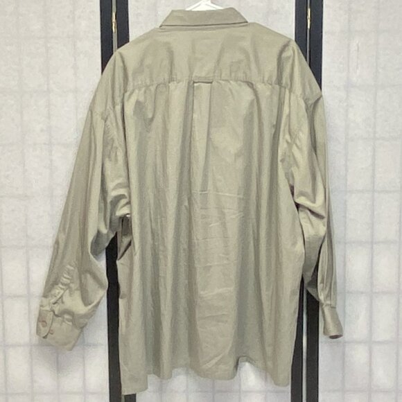 Falcon Bay 3X Grey Green Long Sleeve Collared Button Front Dress Shirt Tailored - Picture 2 of 12